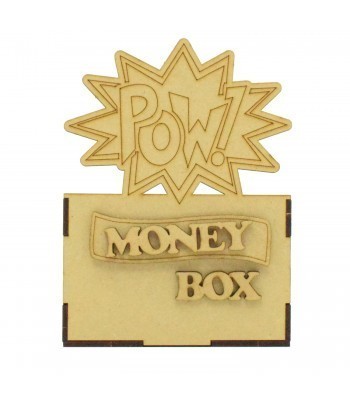 Laser Cut Small Money Box - Pow Explosion Design